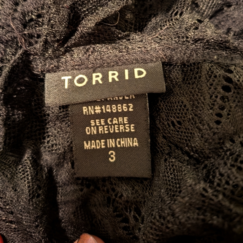 Torrid Black Lace Blouse - Picture 3 of 6